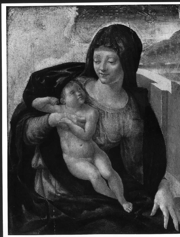 MADONNA CON IL BAMBINO (dipinto) di Maestro della Madonna Manchester (fine/inizio secc. XV/ XVI)