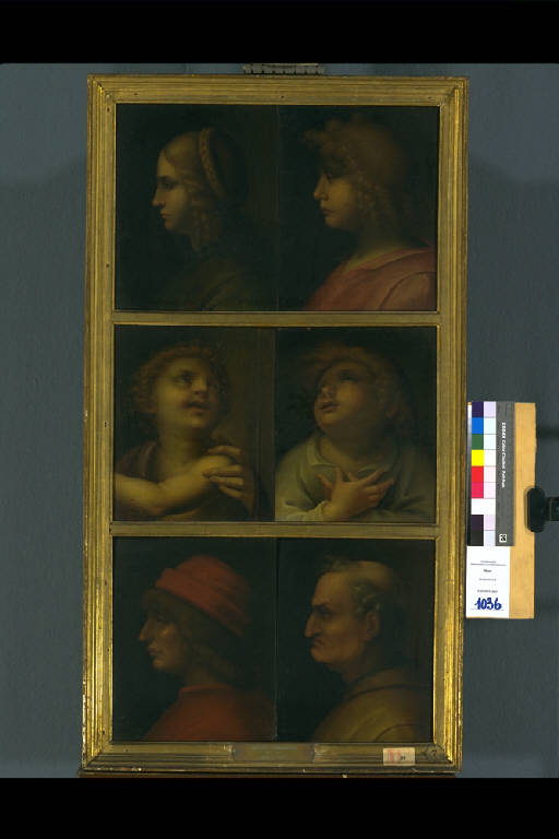 UOMO DI PROFILO CON BERRETTO (dipinto) - scuola lombarda (fine/inizio secc. XVI/ XVII)