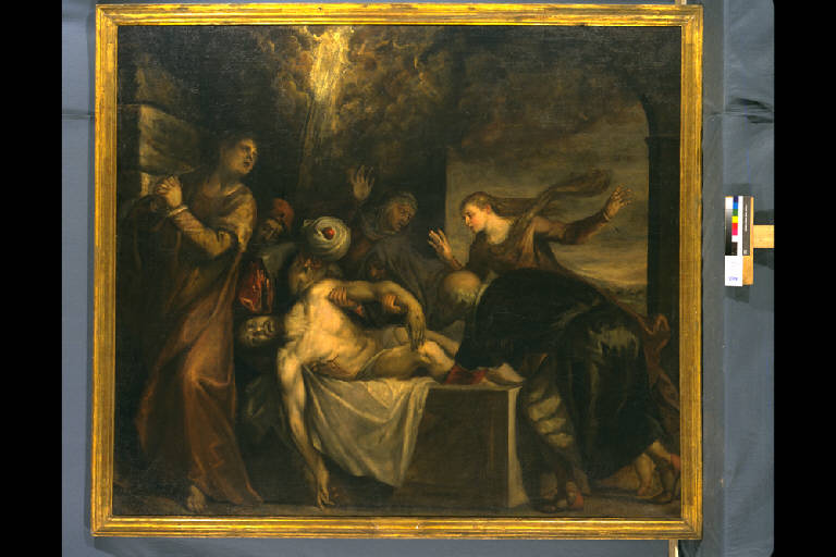 DEPOSIZIONE DEL CRISTO NEL SEPOLCRO (dipinto) di Vecellio Tiziano (bottega) (seconda metà sec. XVI)