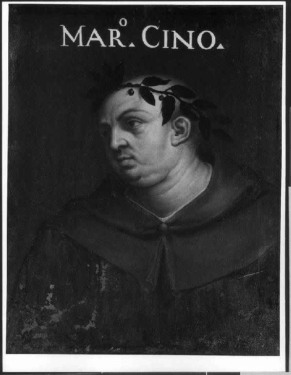 RITRATTO DI CINO DA PISTOIA (dipinto) di Crespi Antonio Maria (attr.) (sec. XVII)