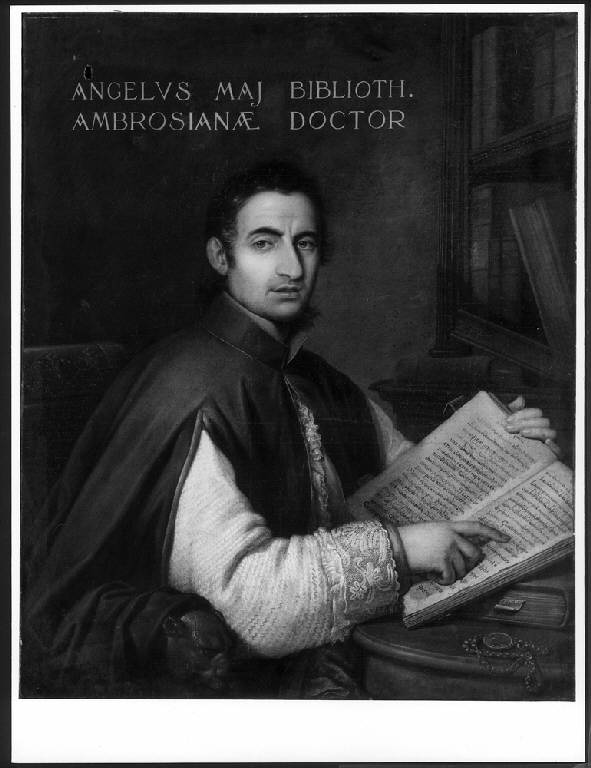 Ritratto di Angelo Maj dottore della Biblioteca Ambrosiana, RITRATTO DI ANGELO MAJ (dipinto) di Palagi Pelagio (metà sec. XIX)