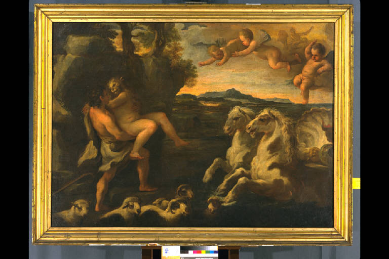 SCENA MITOLOGICA (dipinto) di Giordano Luca (ambito) (sec. XVII)