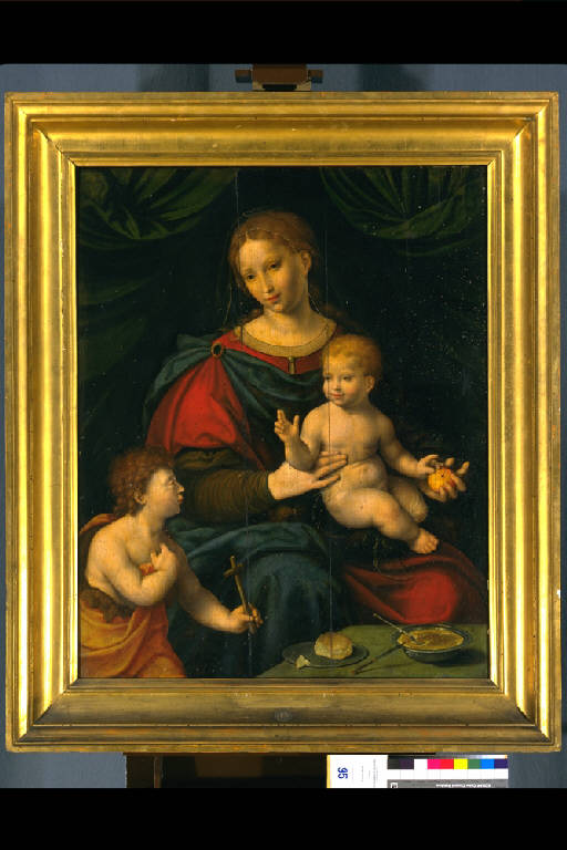 MADONNA CON IL BAMBINO E SAN GIOVANNINO (dipinto) di Cleve Cornelis Van (prima metà sec. XVI)