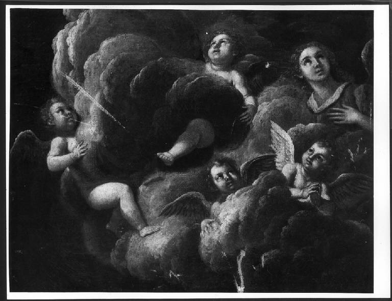 GLORIA DI ANGELI (dipinto) - scuola emiliana (metà sec. XVII)