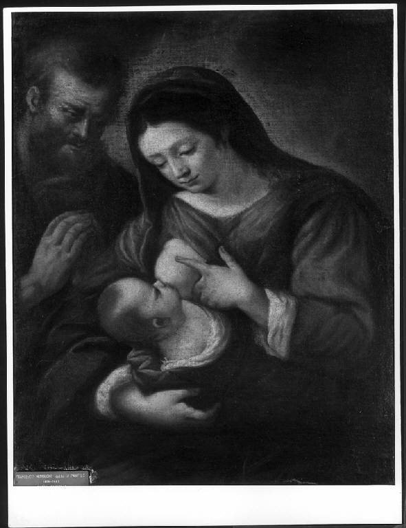 MADONNA DEL LATTE CON SAN GIUSEPPE (dipinto) di Nuvolone Carlo Francesco (bottega) (metà sec. XVII)