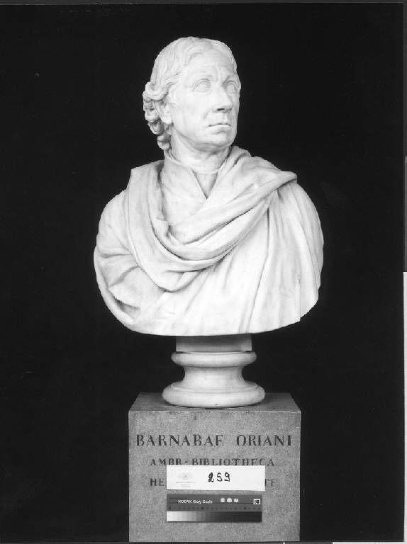 Ritratto dell'astronomo Barnaba Oriani, BUSTO MASCHILE (busto) di Monti Gaetano Matteo (sec. XIX)