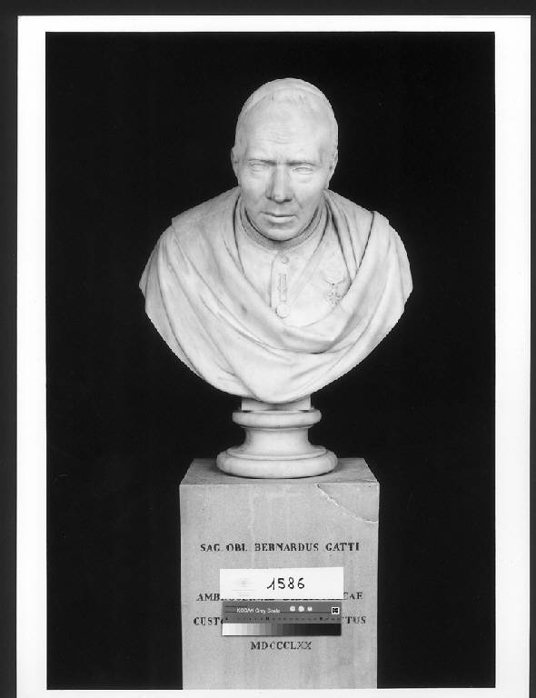 Ritratto di Bernardo Gatti, prefetto dell'Ambrosiana, BUSTO MASCHILE (busto) di Fumeo Pietro (sec. XIX)