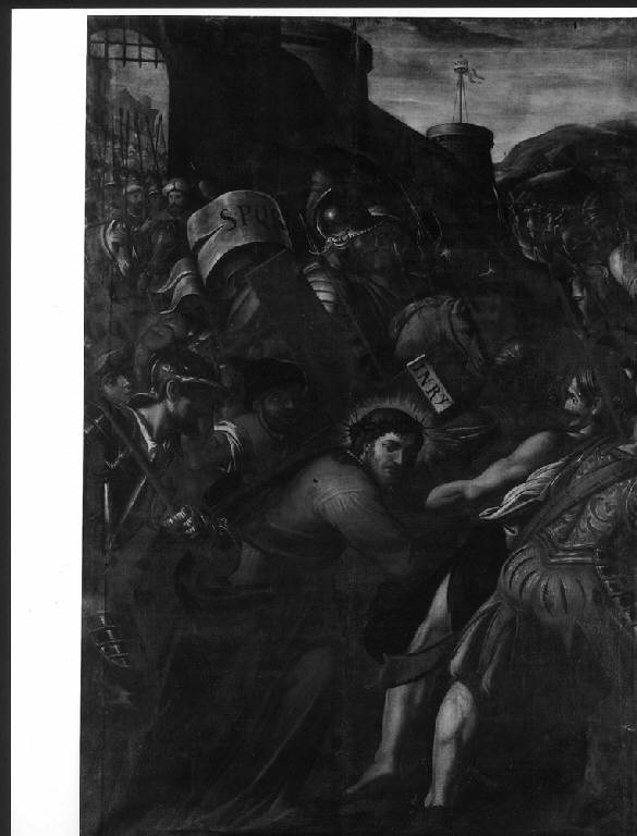 SALITA DI CRISTO AL MONTE CALVARIO (dipinto) - scuola lombarda (?) (fine/inizio secc. XVI/ XVII)