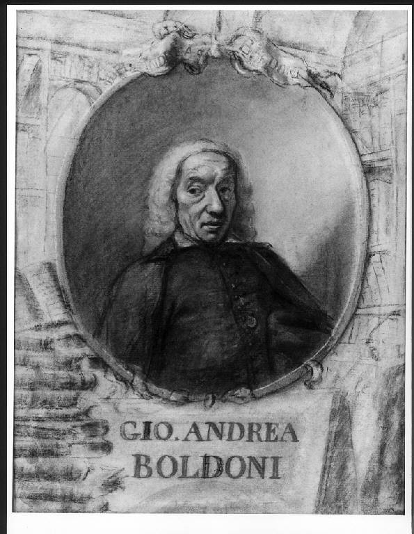 Ritratto di Giovanni Andrea Boldoni, RITRATTO DI UOMO A MEZZA FIGURA (disegno) - scuola lombarda (sec. XVIII)