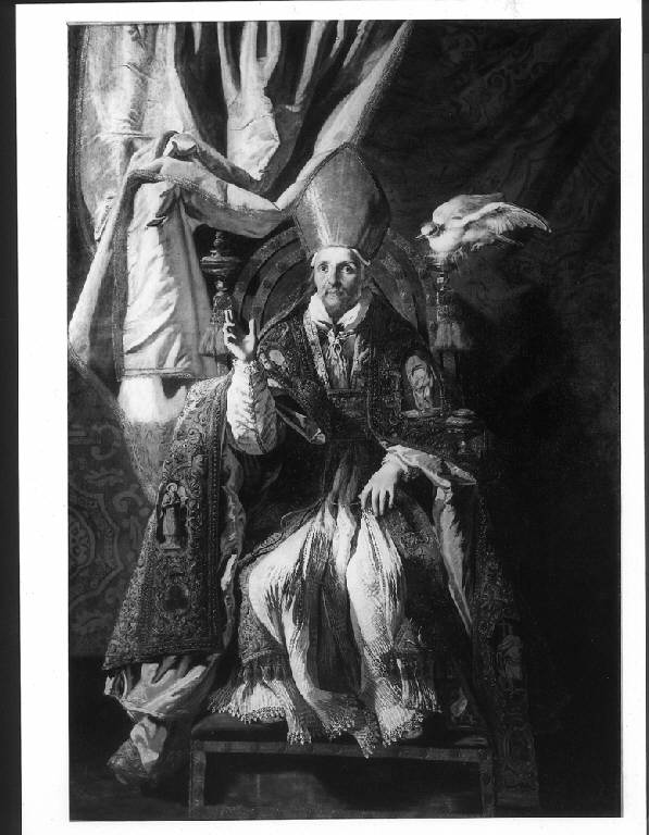 Ritratto di San Gregorio Magno, RITRATTO DI PAPA GREGORIO MAGNO (dipinto) di Preti Mattia (sec. XVII)
