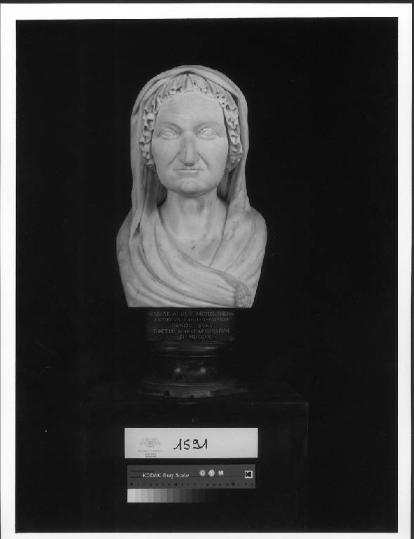 BUSTO DI MARIA GAETANA AGNESI (busto) di Franchi Giuseppe (sec. XIX)