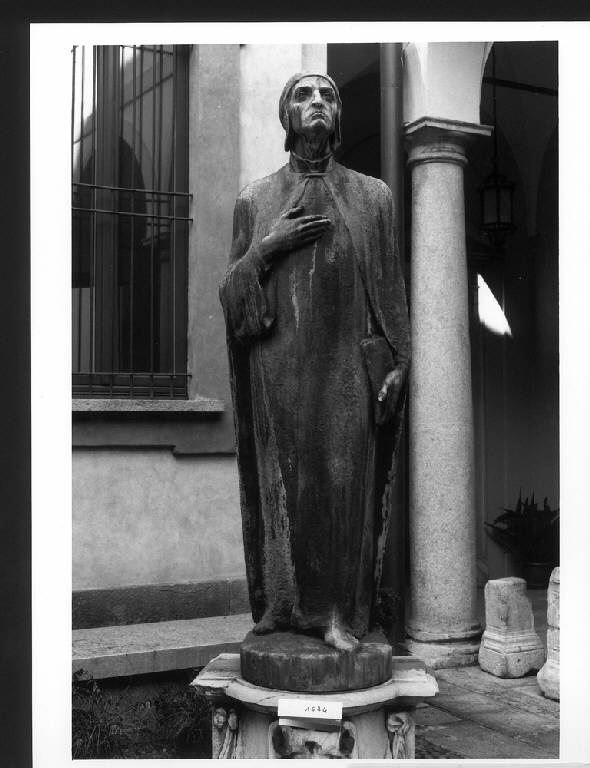 Dante Alighieri, RITRATTO MASCHILE A FIGURA INTERA (statua) di Castiglioni Giannino (sec. XX)