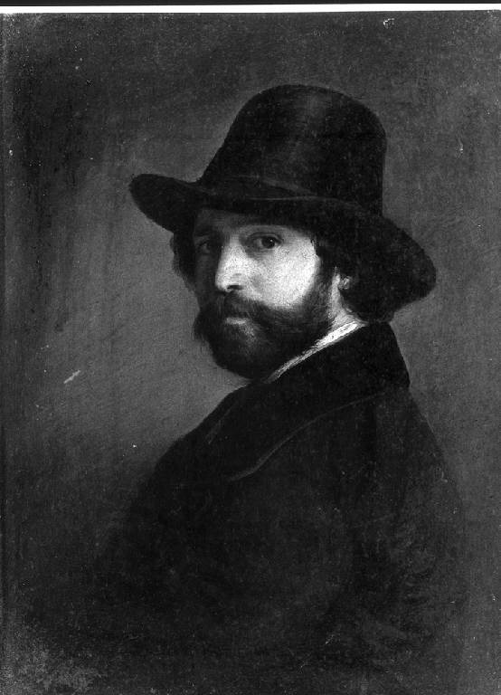 Autoritratto di Angelo Protti, RITRATTO MASCHILE (dipinto) di Protti Angelo (sec. XIX)