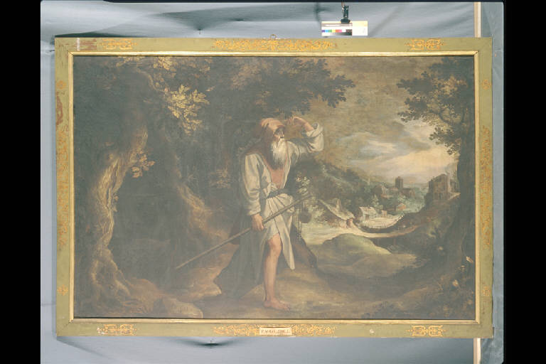 PAESAGGIO CON MUZIO (dipinto) di Bril Paul (secc. XVI/ XVII)