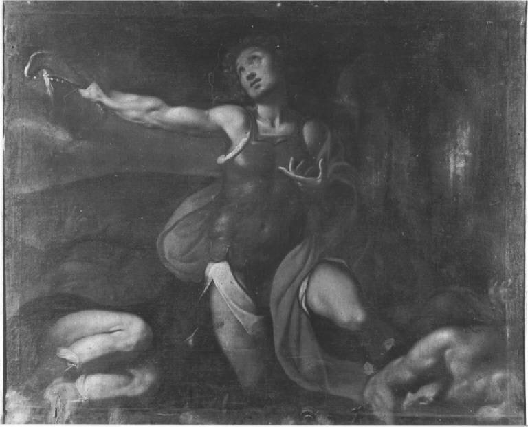 SANTO GUERRIERO (dipinto) di Chignoli Girolamo (sec. XVII)