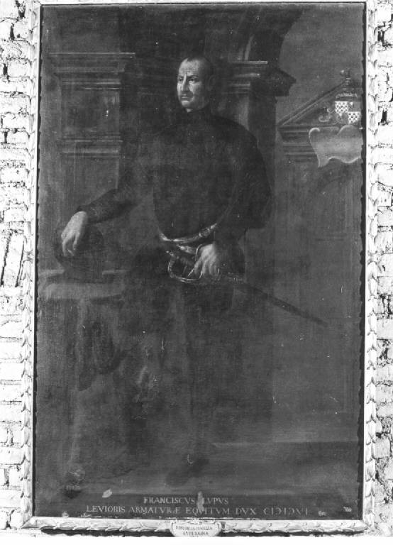 RITRATTO DI FRANCESCO LUIGI COMANDANTE DEI CAVALIERI (dipinto) - ambito lombardo (sec. XVII)