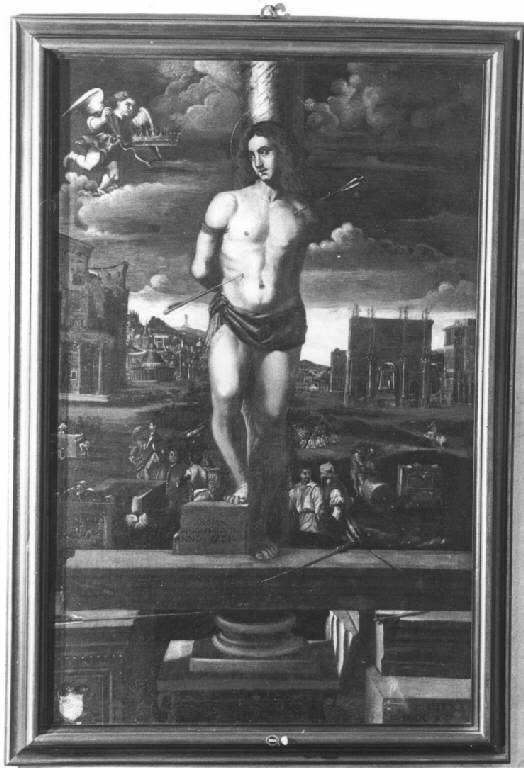 MARTIRIO DI SAN SEBASTIANO (dipinto) - ambito lombardo (sec. XVII)