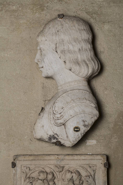Ritratto maschile di profilo (rilievo) - ambito lombardo (sec. XV)