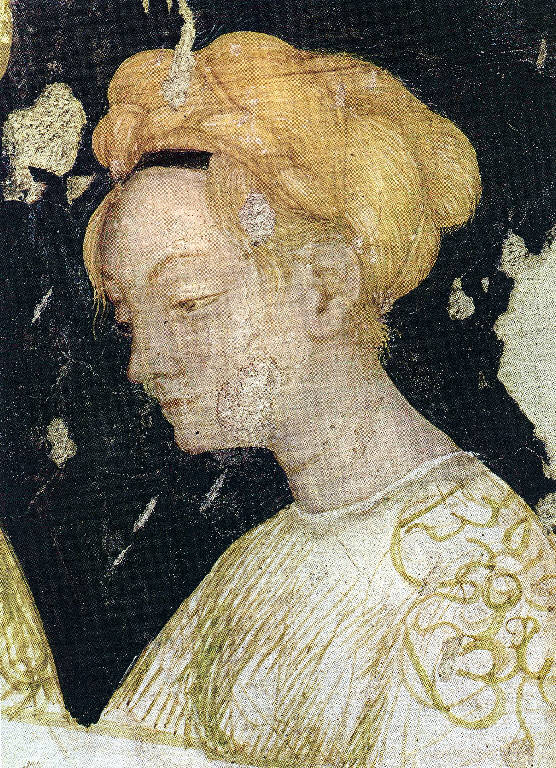Sala di Pisanello, Bohort al torneo del re Brangoire, Banchetto del re Brangoire (decorazione pittorica) di Pisanello (prima metà sec. XV)