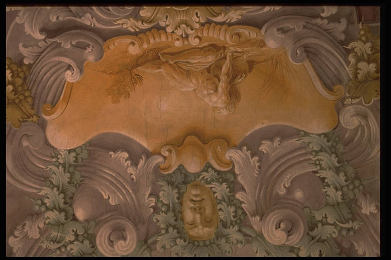 FIGURA MASCHILE DISTESA (soffitto dipinto) di Cadioli, Giovanni,; Palma, Francesco (sec. XVIII)