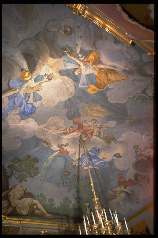 Aurora e Cefalo, AURORA E CEFALO (soffitto dipinto) di Vandi, Carlo (sec. XVIII)