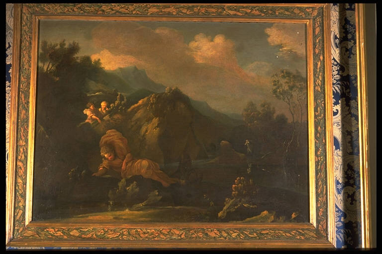 Narciso che si specchia nella fonte, NARCISO ALLA FONTE (dipinto) - ambito romano (seconda metà sec. XVII)