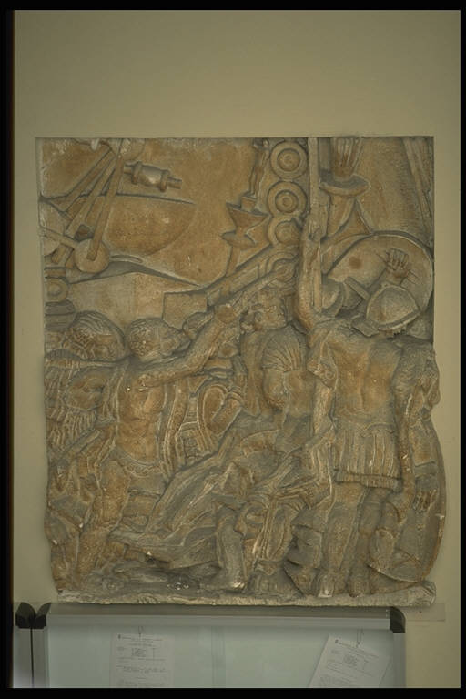 Antica battaglia, SCENA DI BATTAGLIA (scultura) di Andreani, Aldo (sec. XX)
