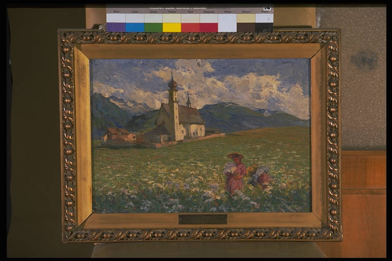 Disentis, Svizzera, PAESAGGIO MONTANO (dipinto) di Moretti, Foggia, Mario (sec. XX)