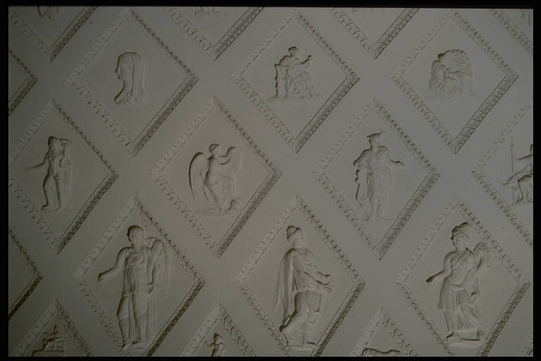 DIVINITA' MINORI DELL'OLIMPO GRECO (decorazione parietale) - ambito mantovano (ultimo quarto sec. XVIII)