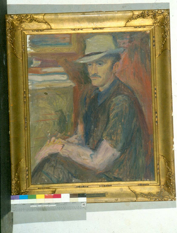 Autoritratto, Ritratto maschile (dipinto) di Cavicchini, Arturo (secondo quarto sec. XX)