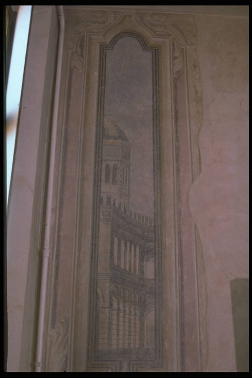 QUADRATURA ARCHITETTONICA (dipinto murale) - ambito Neoclassico (inizio sec. XIX)