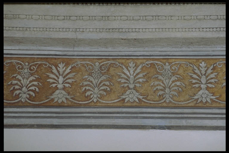 MOTIVO DECORATIVO FITOMORFO v Motivo decorativo vegetale (dipinto murale) di Mantegna, Andrea (bottega) (sec. XV)