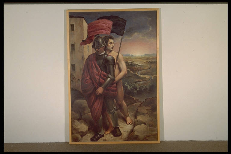 FIGURE MASCHILI (dipinto) di Di, Stasio, Stefano (sec. XX)