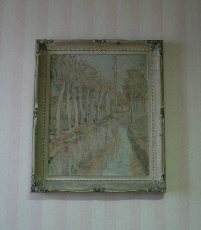 Paesaggio, PAESAGGIO CON ALBERI (dipinto) di Dal, Prato, Alessandro (sec. XX)