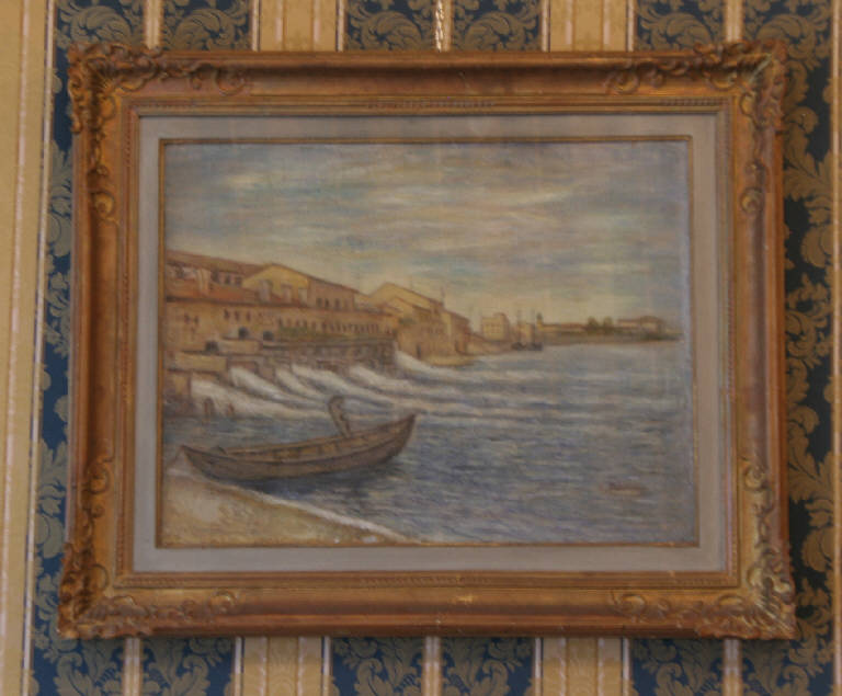 Ponte dei Mulini, ARCHITETTURE (dipinto) di Bodini, Carlo (metà sec. XX)
