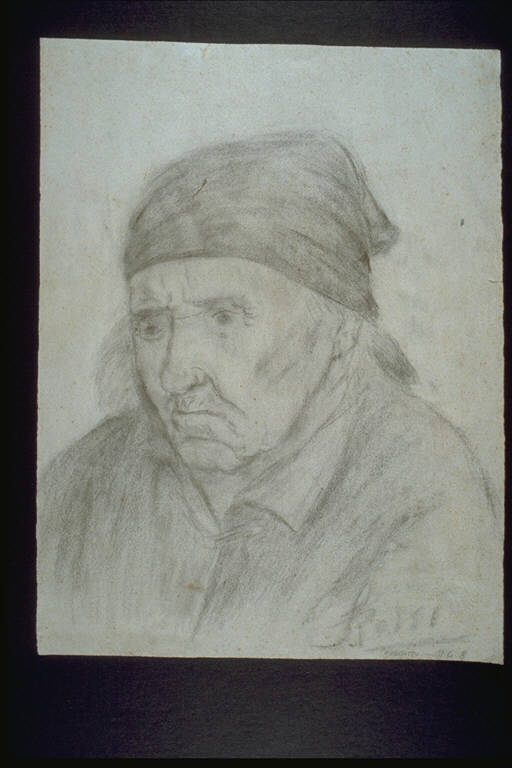 Ritratto, Ritratto di anziana (disegno) di Rossi, Sante (secondo quarto sec. XX)