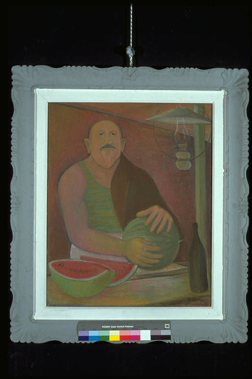 Il venditore di cocomere, Venditore di cocomeri (dipinto) di Gasperin, Tullio (secondo quarto sec. XX)
