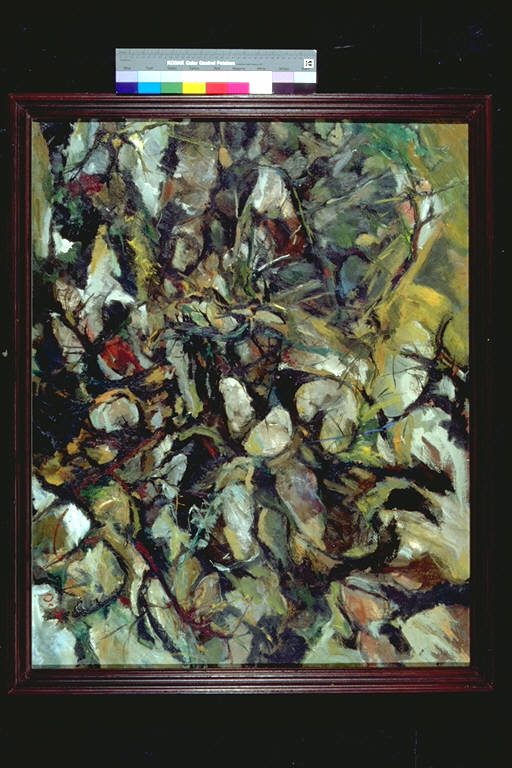 Catastrofe a Torricella, Composizione (dipinto) di Debbri, Carlo (terzo quarto sec. XX)