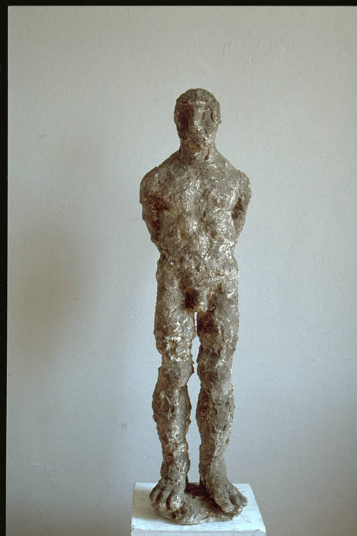 Lavoratore, Figura maschile eretta (scultura) di Paganin, Giovanni (terzo quarto sec. XX)