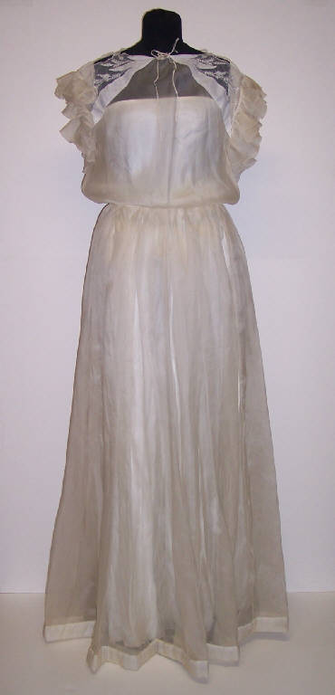 abito da sposa - etichetta "morbar spose" Firenze alta moda abiti d (secondo quarto sec. XX)