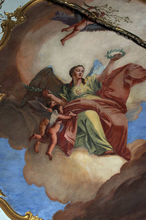 Figura allegorica femminile (dipinto murale) - ambito lombardo (fine/inizio secc. XVIII/ XIX)