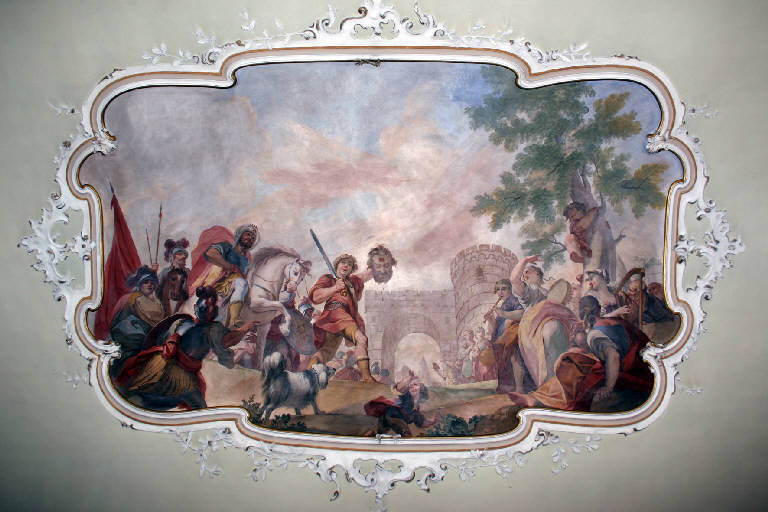 David e golia (dipinto murale) - ambito lombardo (fine/inizio secc. XVIII/ XIX)