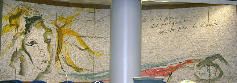 Figura allegorica femminile (pannello decorativo) di Treccani Ernesto; Scuola di Spilinbergo (PN) (; bottega) (sec. XX)