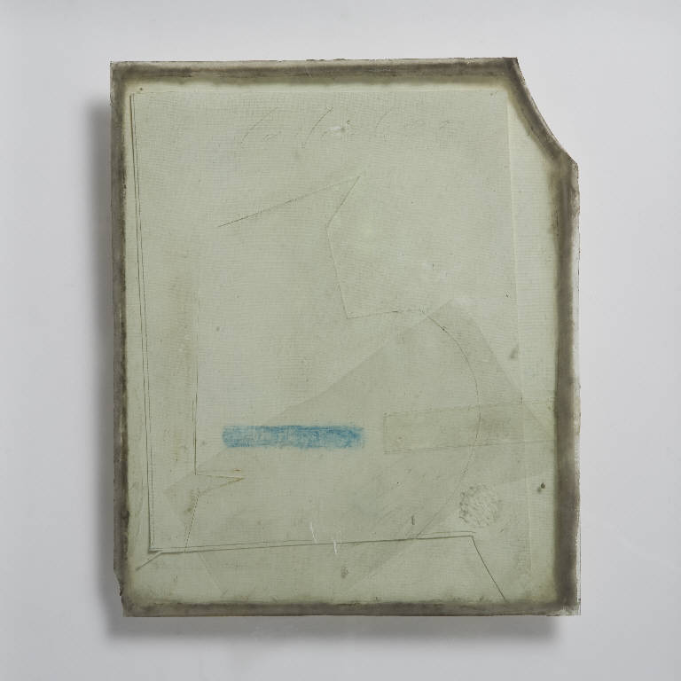 I TRASPARENTI, TRASPARENTE 55 (dipinto con vetro) di Ruggeri Costantino - ambito lombardo (terzo quarto sec. XX)