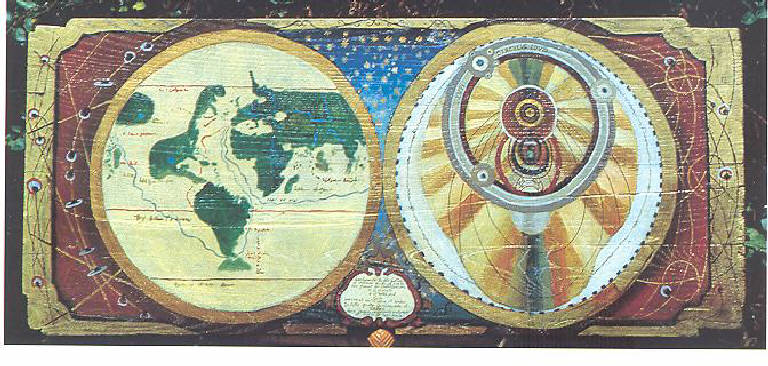 Un segno nello spazio (dipinto) di Cristiani Paolo (sec. XX)