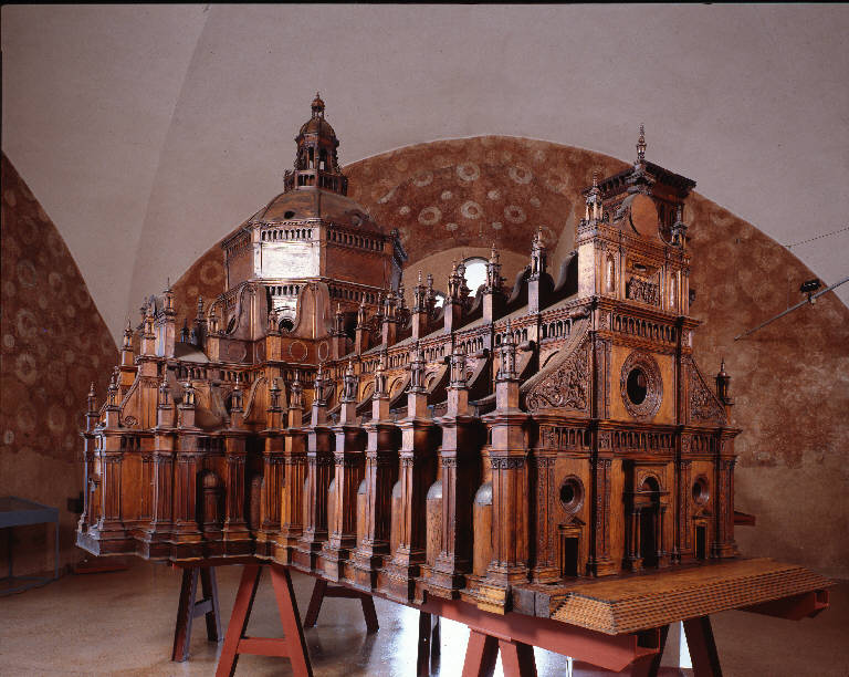 Modello del Duomo di Pavia (modello architettonico) di Fugazza, Giovan Pietro; Rocchi, Cristoforo (attribuito; ) - ambito lombardo (sec. XV)