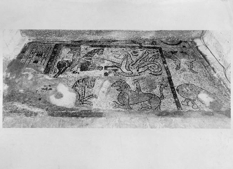 San Giorgio e il drago (mosaico) - ambito lombardo (prima metà sec. XII)