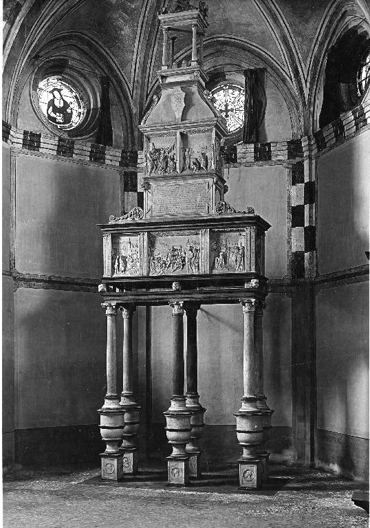 Arca di S. Lanfranco (monumento funebre) di Amadeo, Giovanni Antonio - ambito lombardo (fine/inizio sec. XV)