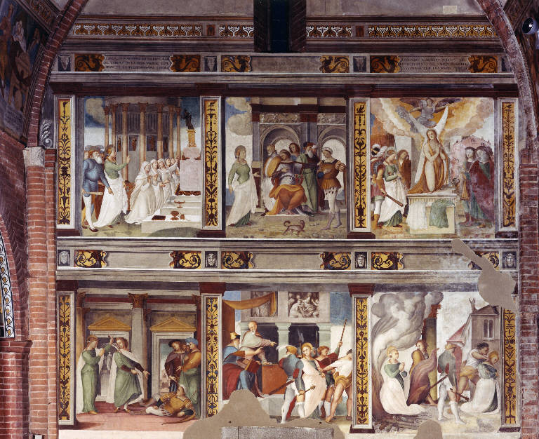 Storie di S. Agnese (decorazione pittorica) di Maestro delle Storie di Sant'Agnese - scuola lombarda (primo quarto sec. XVI)