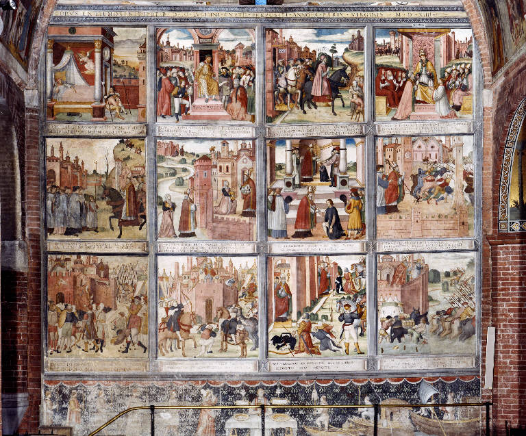 Storie di S. Teodoro (decorazione pittorica) - scuola lombarda (primo quarto sec. XVI)